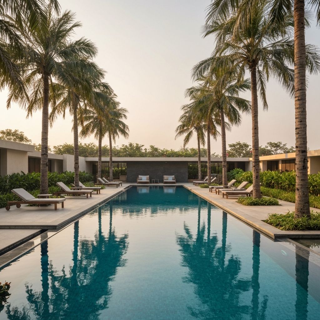 Resort style swimming pool