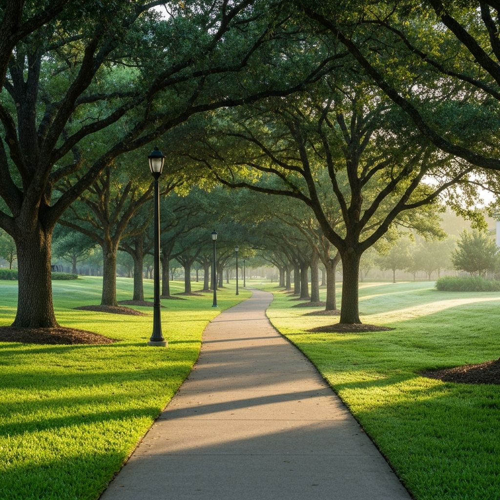 Tree-lined pathway